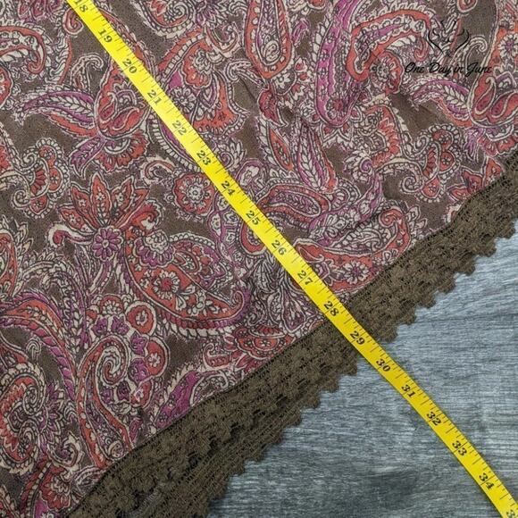 Style & Co Aged Paisley Boho Midi Skirt Size 12 - Picture 4 of 5